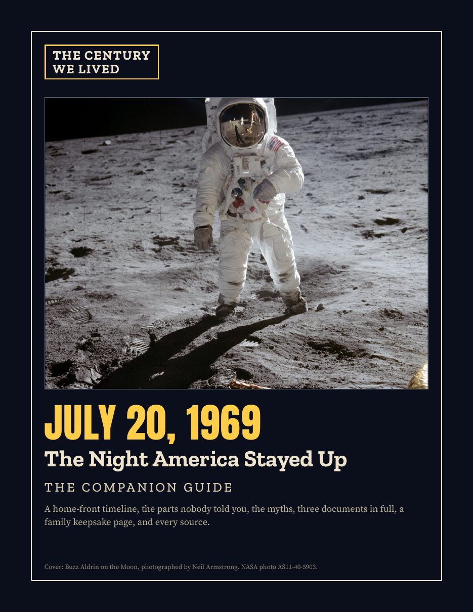 Cover of the companion guide, July 20, 1969: The Night America Stayed Up